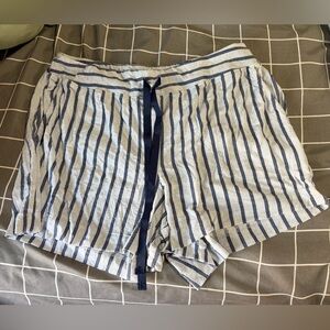 Sonoma Navy and White Striped Shorts